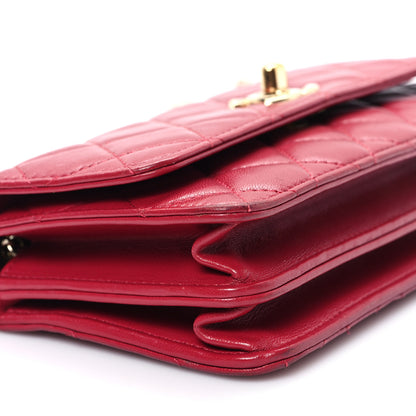 Chanel Lambskin Quilted Trendy CC Dual Handle Clutch With Chain Red 9 of 13
