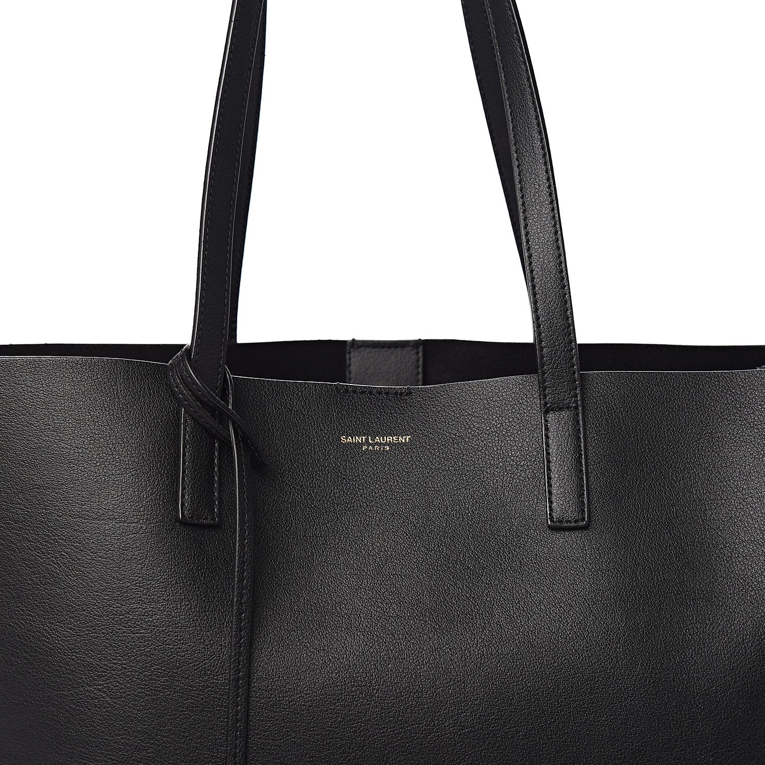 Saint Laurent Calfskin Large Shopping Tote Black 10 of 10