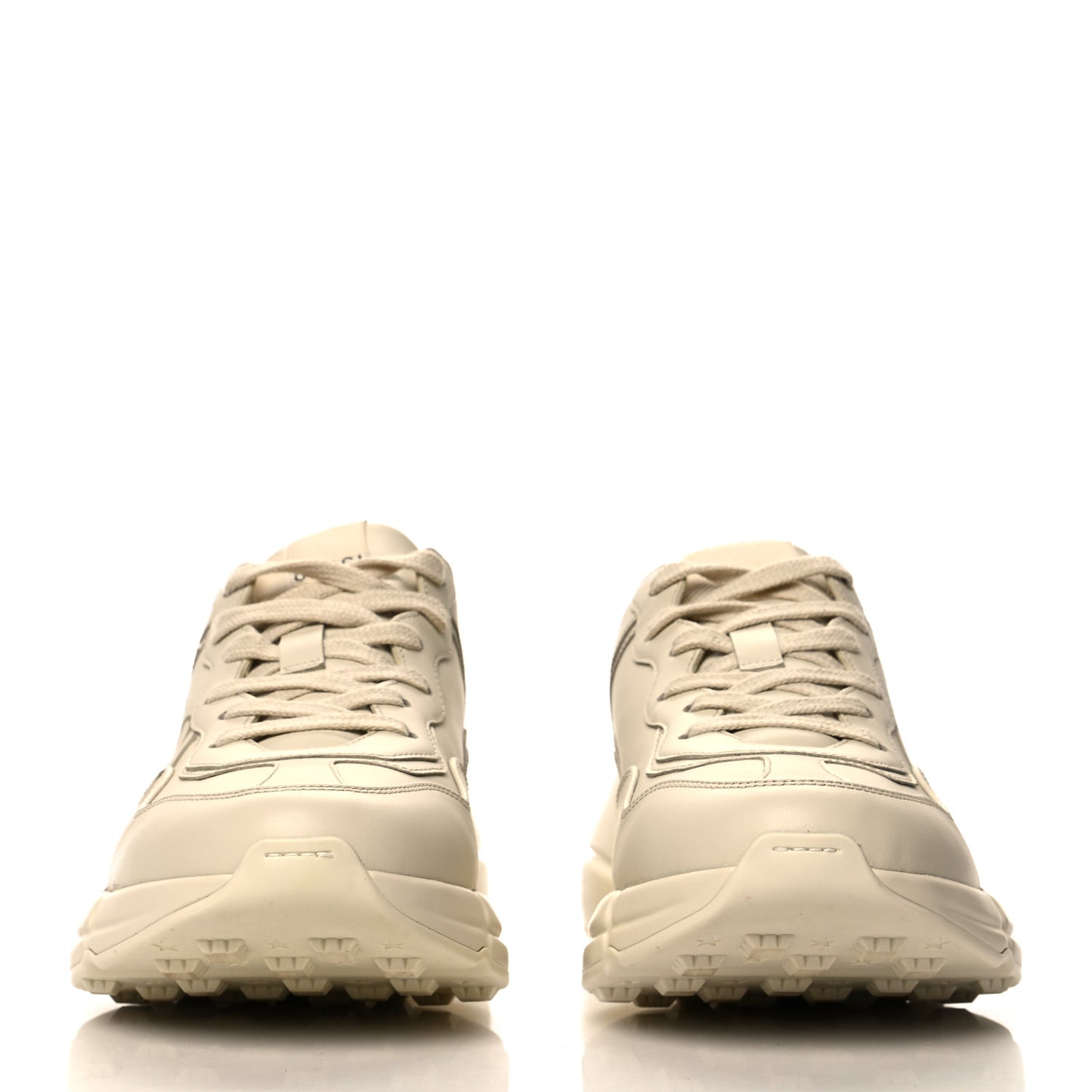 Calfskin Logo Womens Rhyton Sneakers 38 Ivory