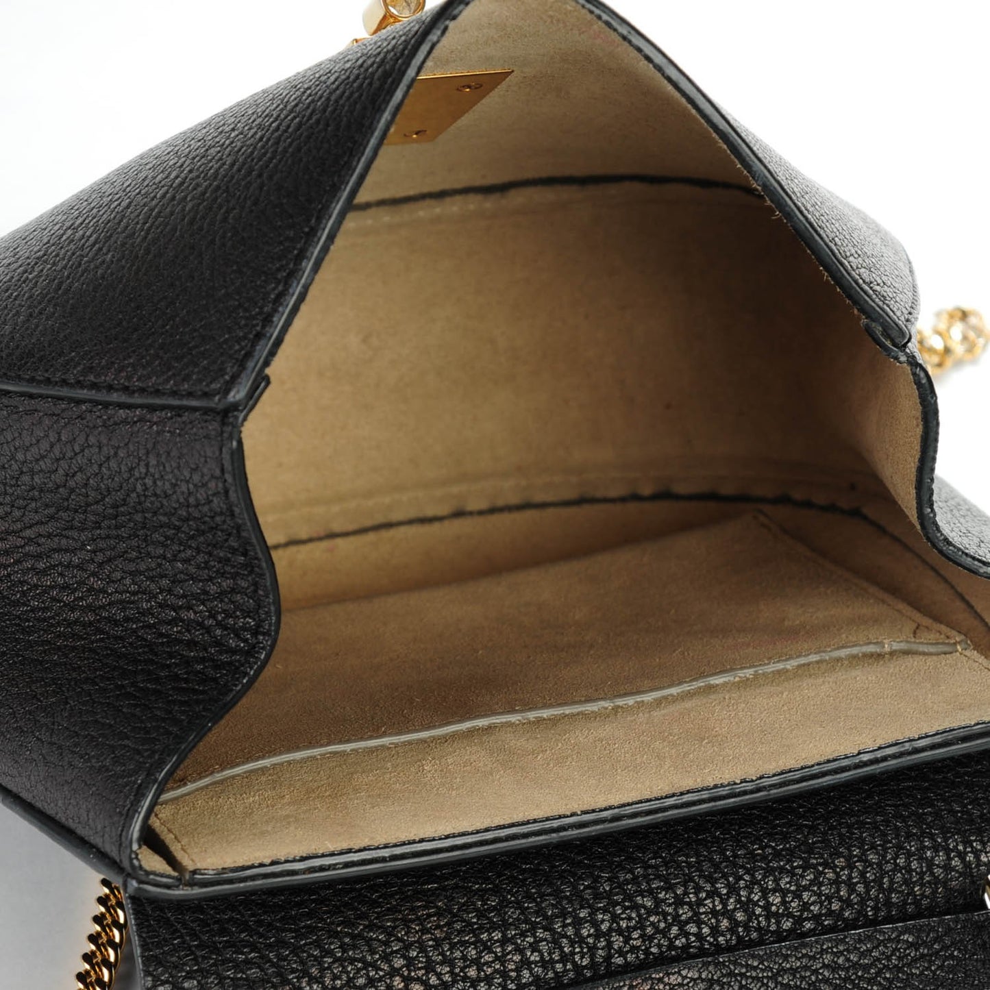 Grained Lambskin Mini Drew Shoulder Bag Black