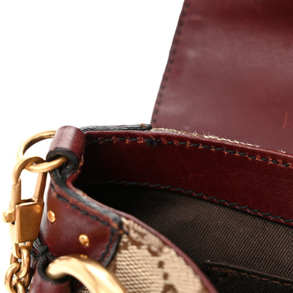 Gucci Monogram Studded Small Horsebit Clutch Bordeaux 13 of 14