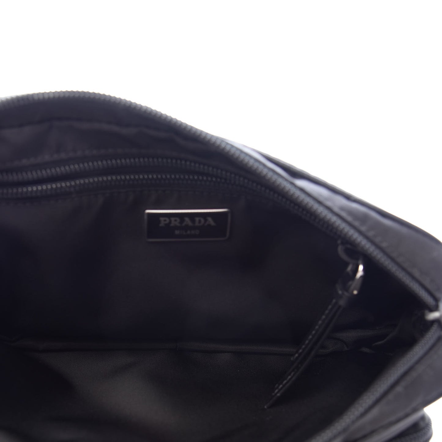 Tessuto Nylon Calfskin Studded Belt Bag Black