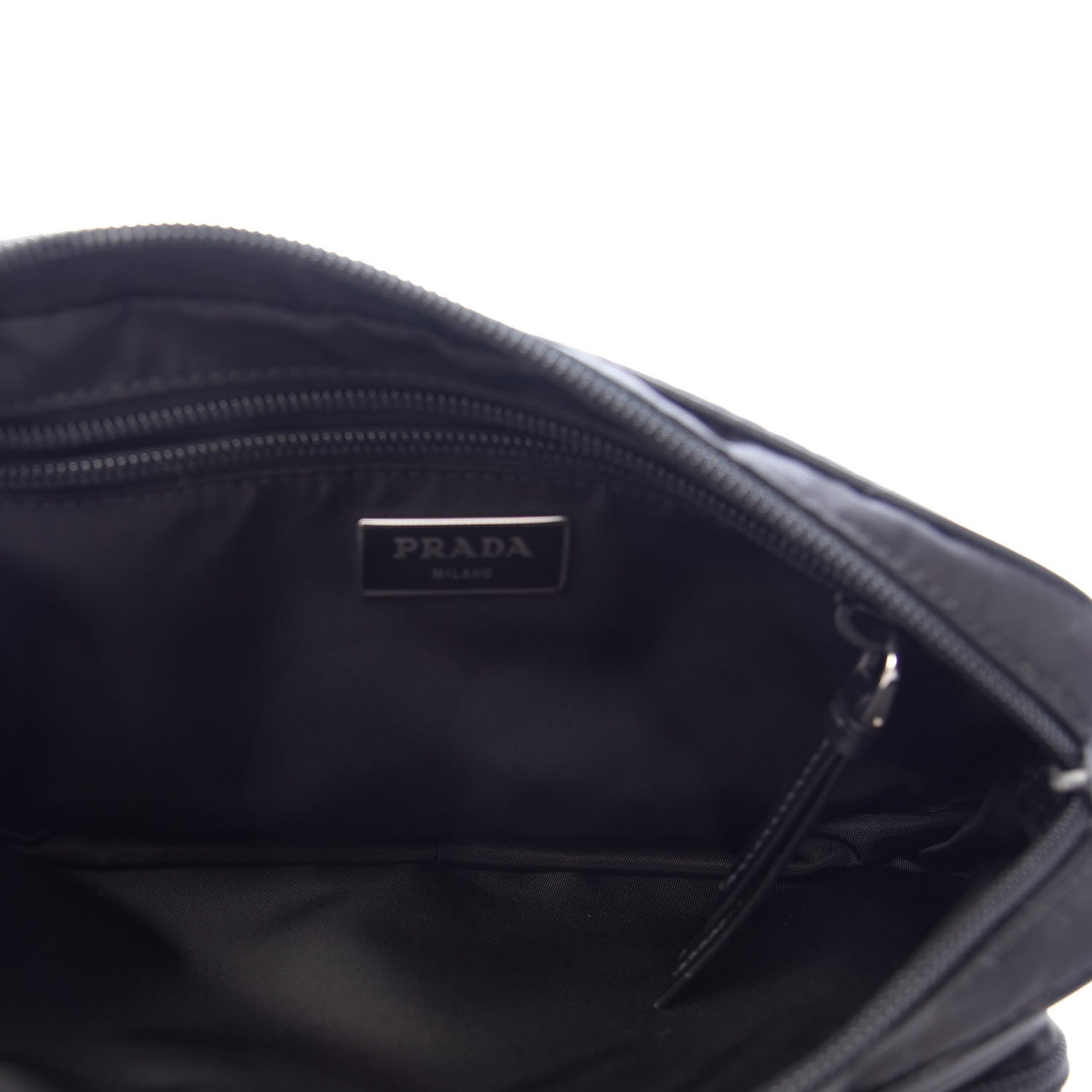 Prada Tessuto Nylon Calfskin Studded Belt Bag Black 5 of 9