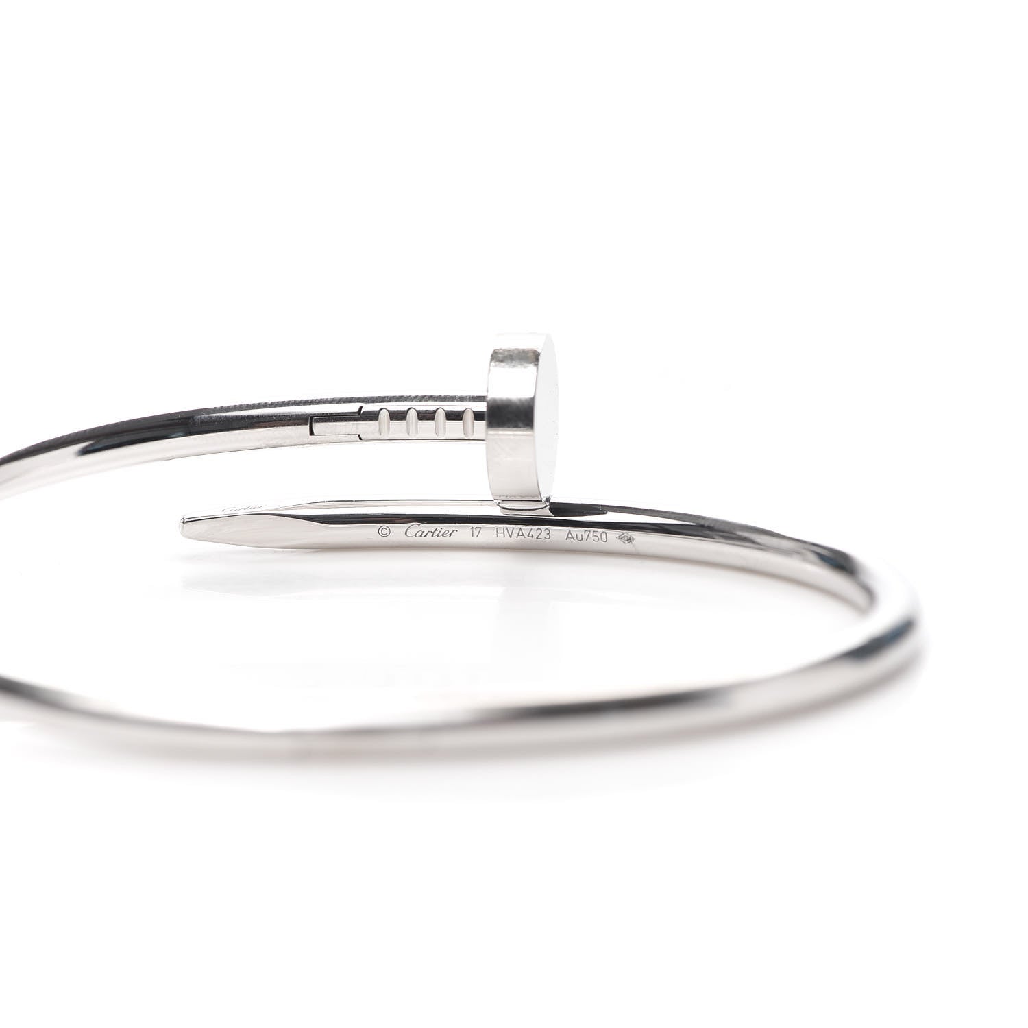 Cartier 18K White Gold Juste Un Clou Bracelet 17 4 of 7