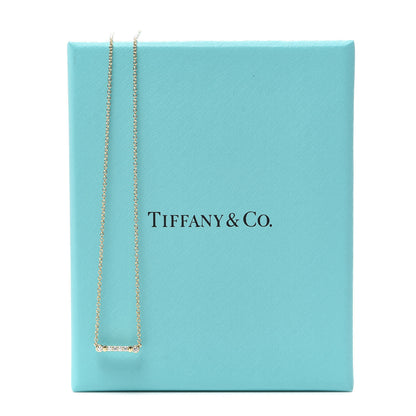 Tiffany 18K Yellow Gold Diamond Fleur de Lis Key Bar Pendant Necklace 6 of 6