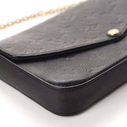 Louis Vuitton Empreinte Pochette Felicie Chain Wallet Black 6 of 12