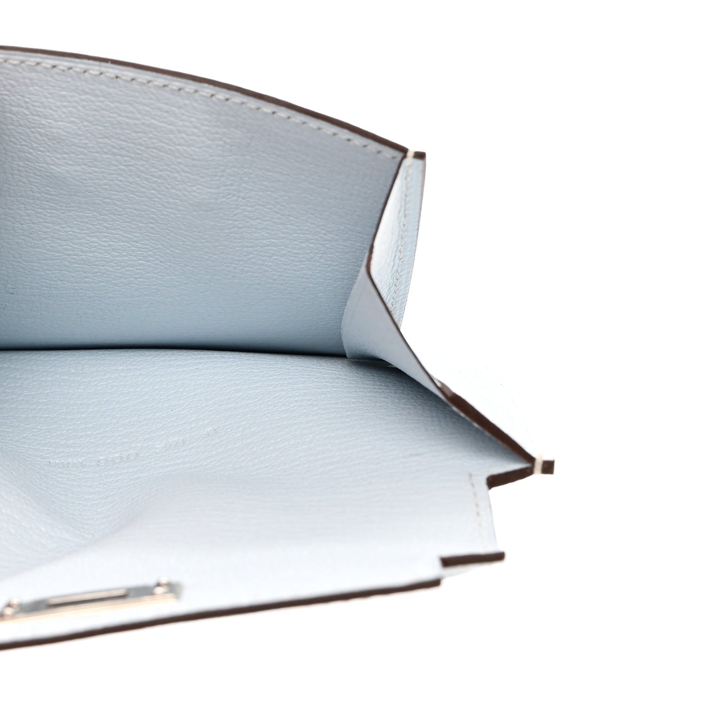 Chevre Mysore Kelly Pocket Compact Wallet Bleu Brume