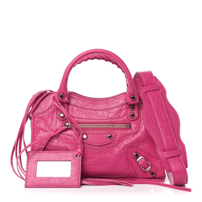 Balenciaga Agneau Classic Silver Hardware Mini City Rose Magenta 1 of 8