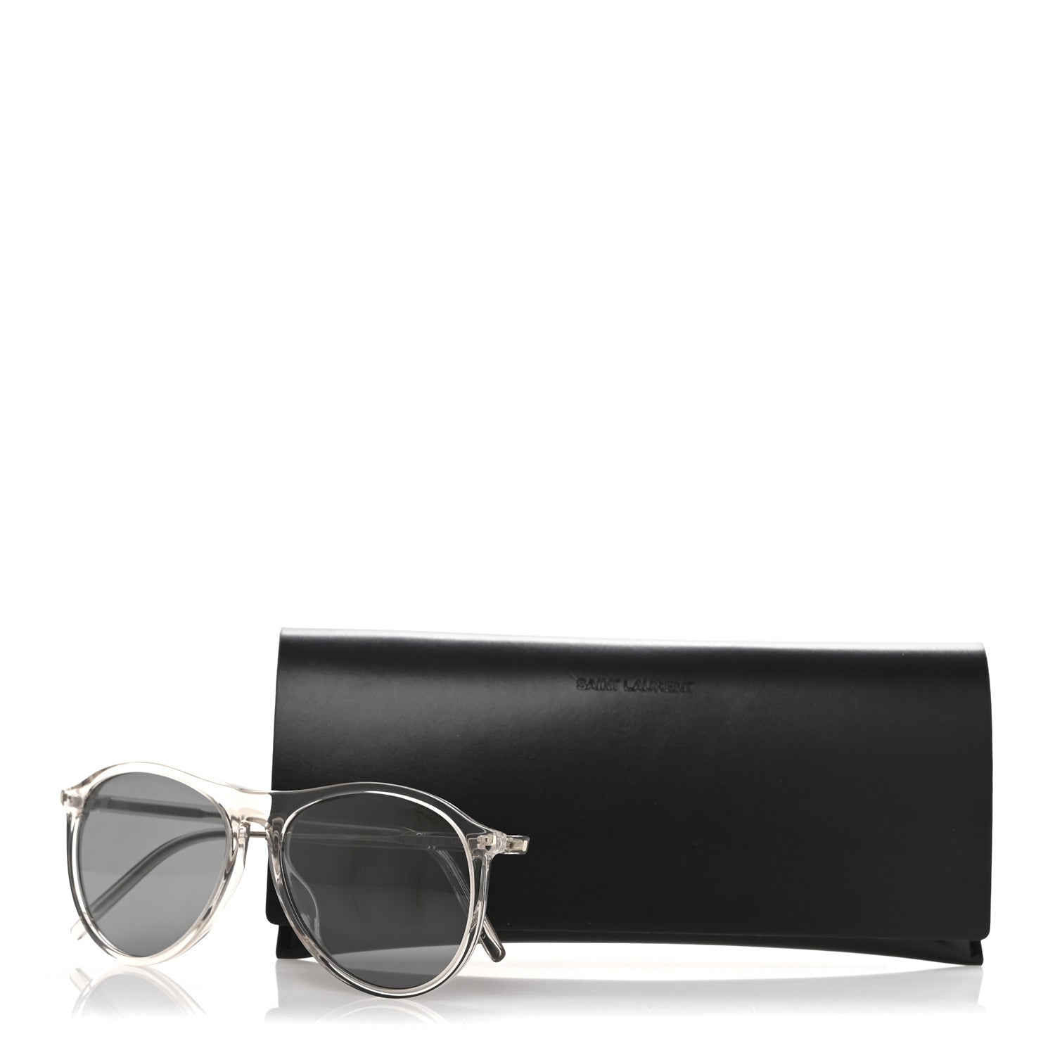 Saint Laurent Acetate Thin Pilot Sunglasses SE 667 Transparent 9 of 9