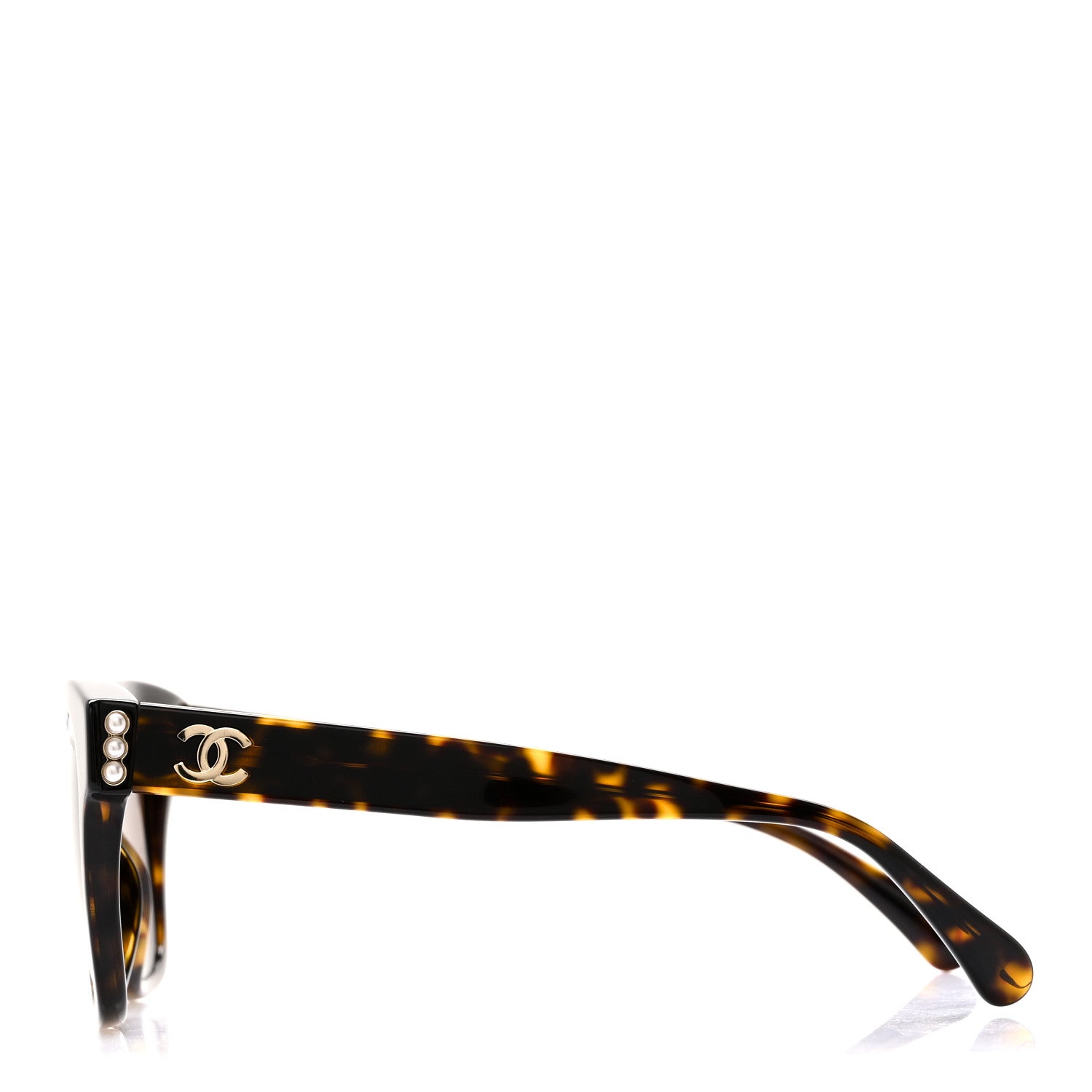 Chanel Acetate Polarized Pearl CC Square Sunglasses 5482-H-A Dark Tortoise 3 of 7