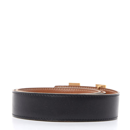 Hermes Box Togo 32mm H Belt 78 Black Gold 3 of 9