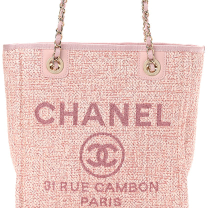 Chanel Lurex Boucle Mini Deauville Tote Pink 8 of 11