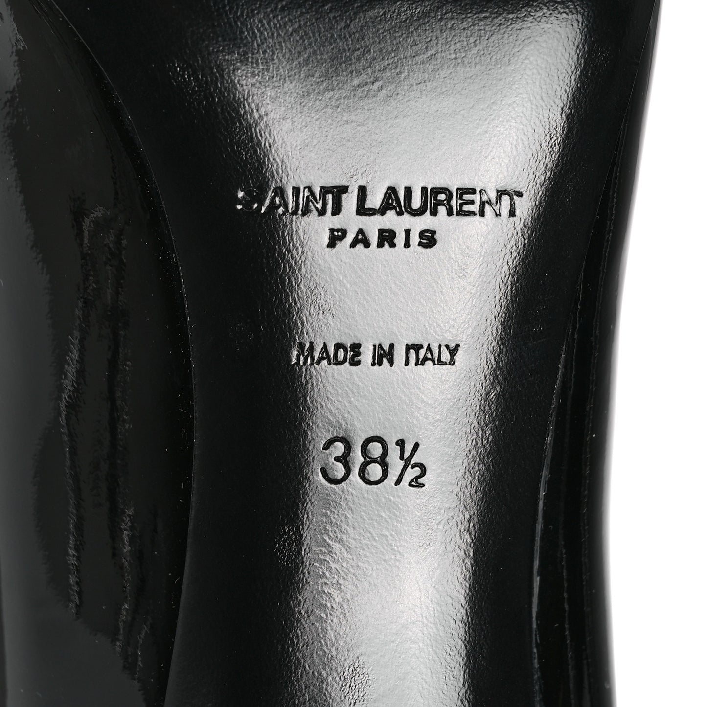 Patent Calfskin Zoe 85 Pump 38.5 Black