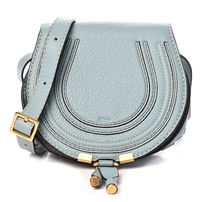 Chloe Calfskin Mini Marcie Round Crossbody Bag Faded Blue 1 of 9