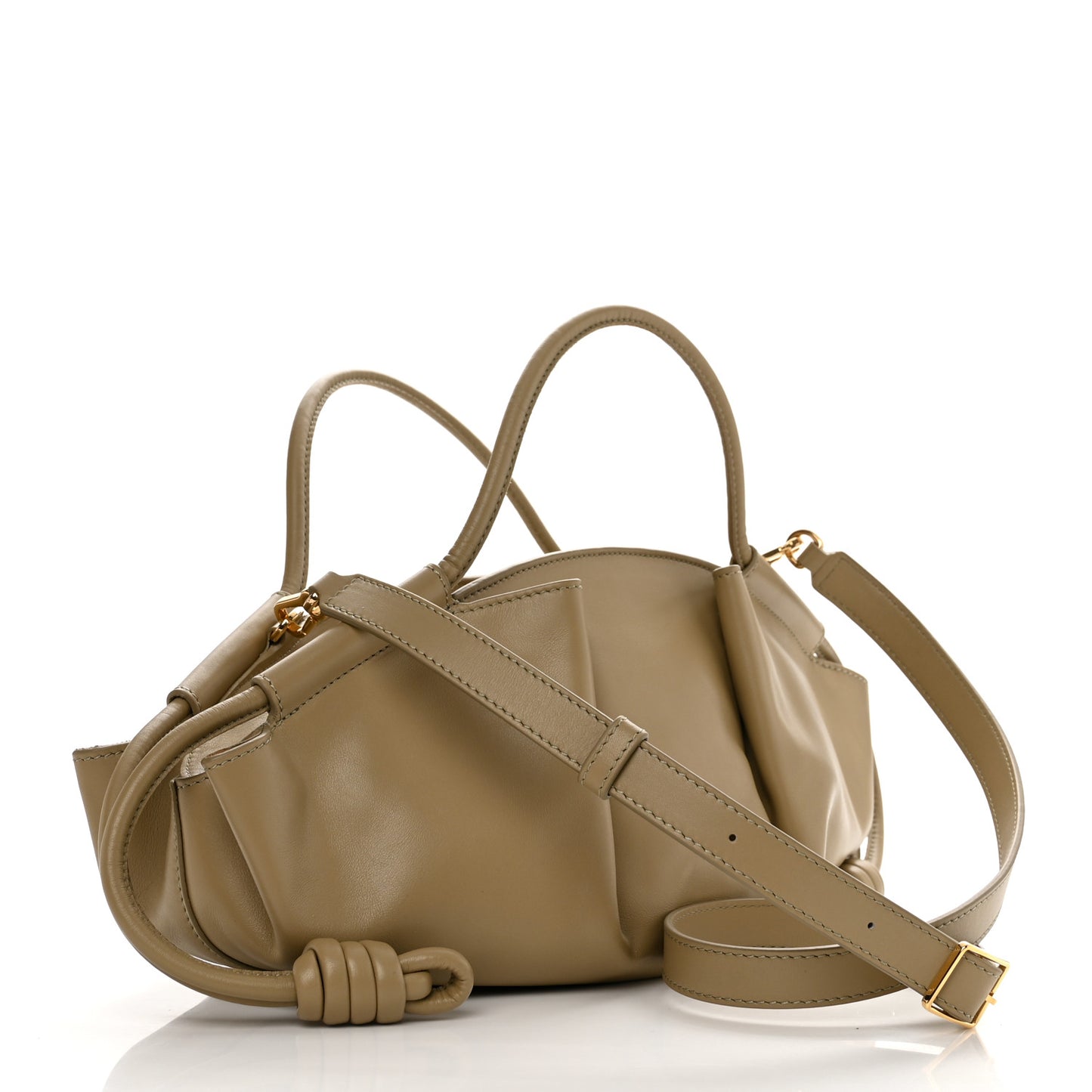 Shiny Nappa Calfskin Small Paseo Bag Clay Green
