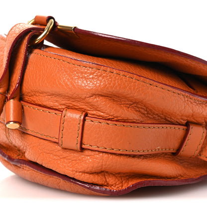 Chloe Grained Calfskin Small Marcie Saddle Bag Wood Rose 10 of 15