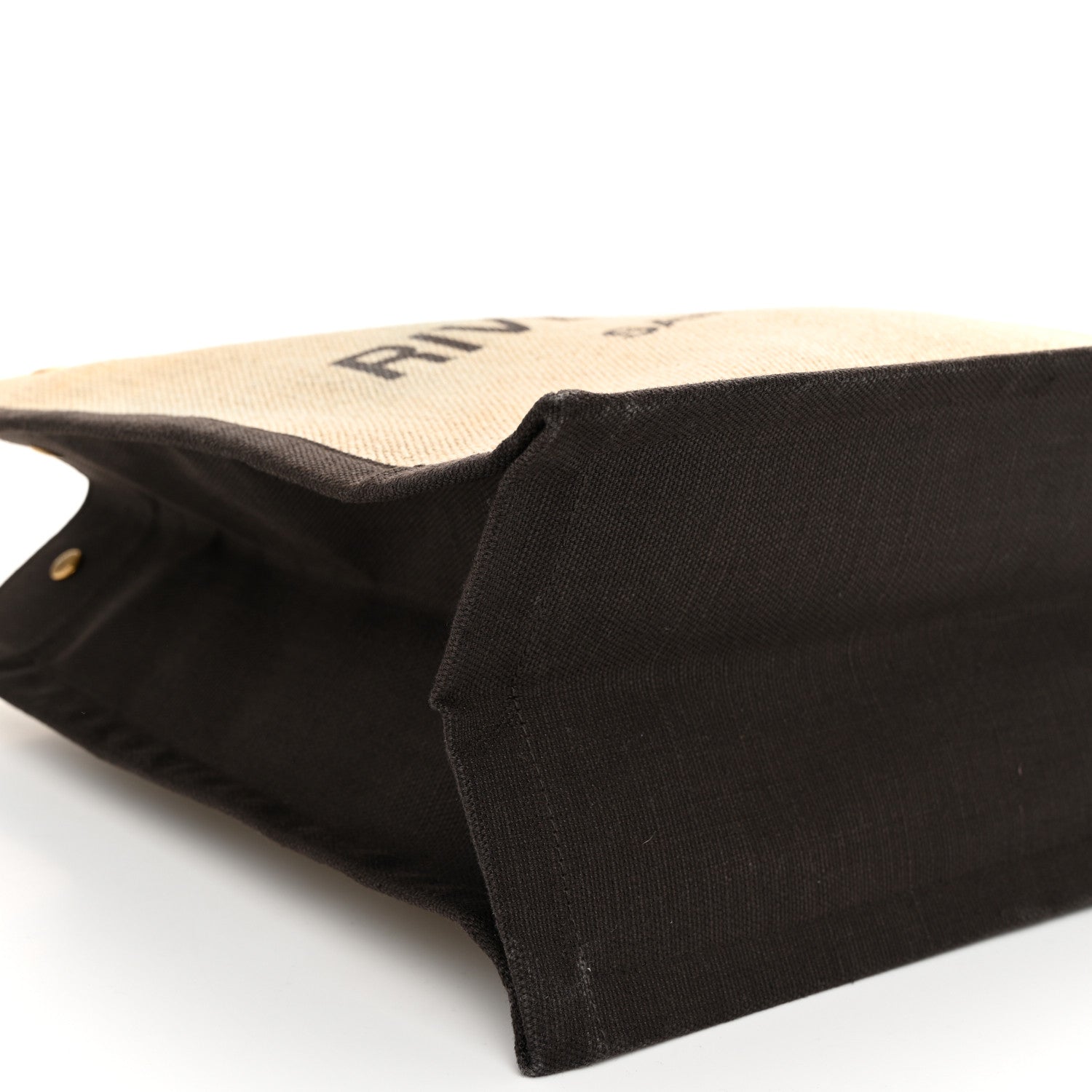 Saint Laurent Linen Calfskin Rive Gauche Tote Natural 9 of 11