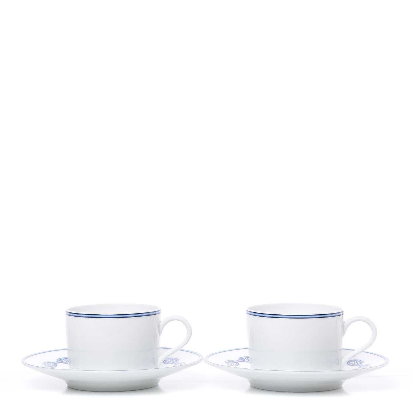 Porcelain Chaine d'Ancre Tea Cup And Saucer Set Of 2