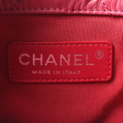 Chanel Aged Calfskin Chevron Quilted Small Gabrielle Backpack Dark Pink 6 of 11