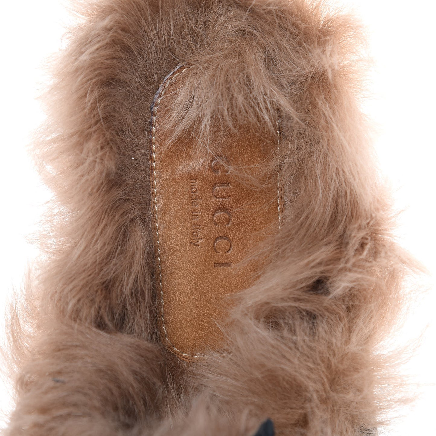 Velvet Fur Womens Princetown Slippers 41 Black