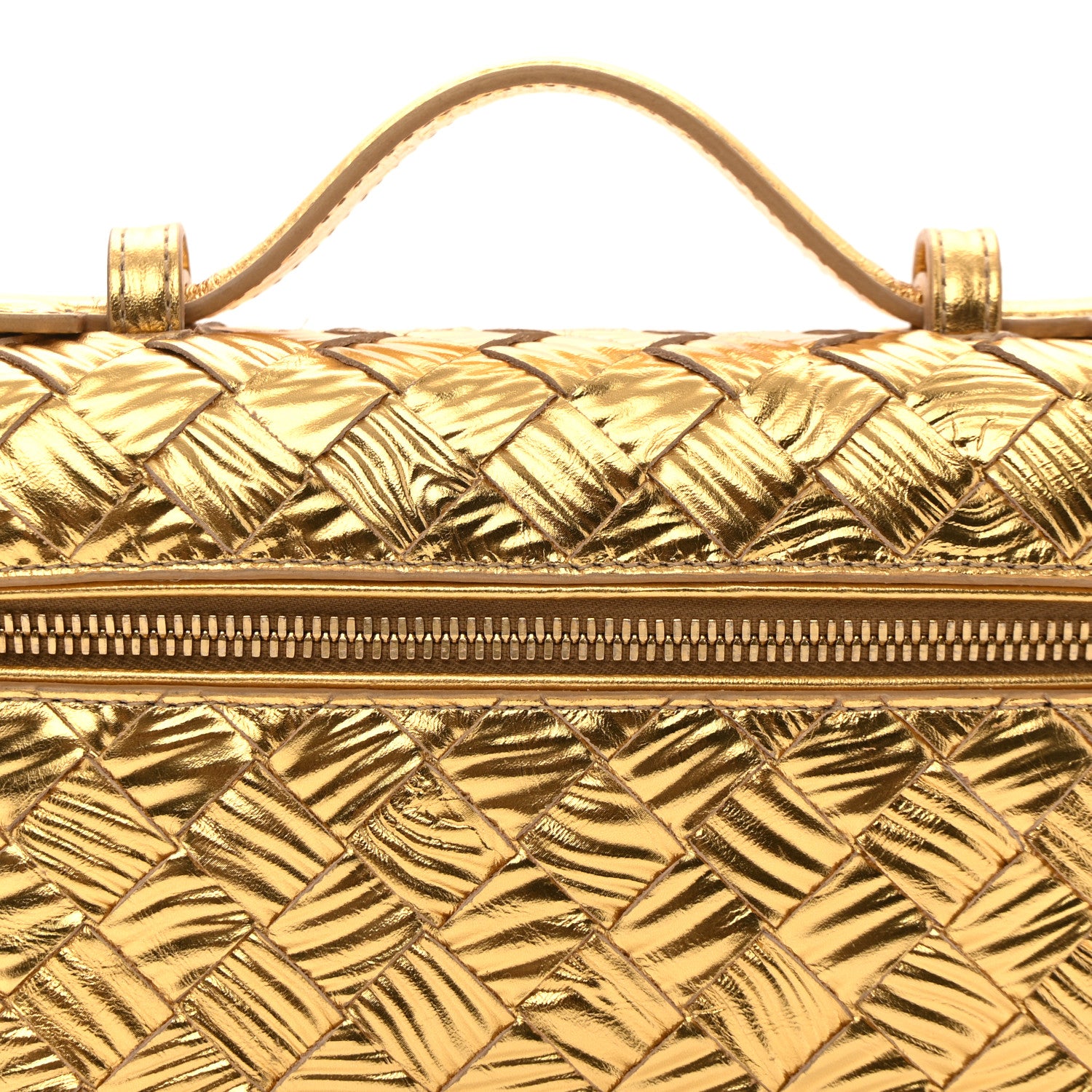 Bottega Veneta Metallic Intreccio Millefili Bang Bang Vanity Case