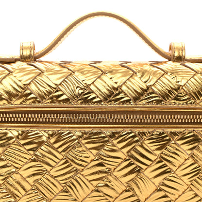 Bottega Veneta Metallic Intreccio Millefili Bang Bang Vanity Case Gold 8 of 11