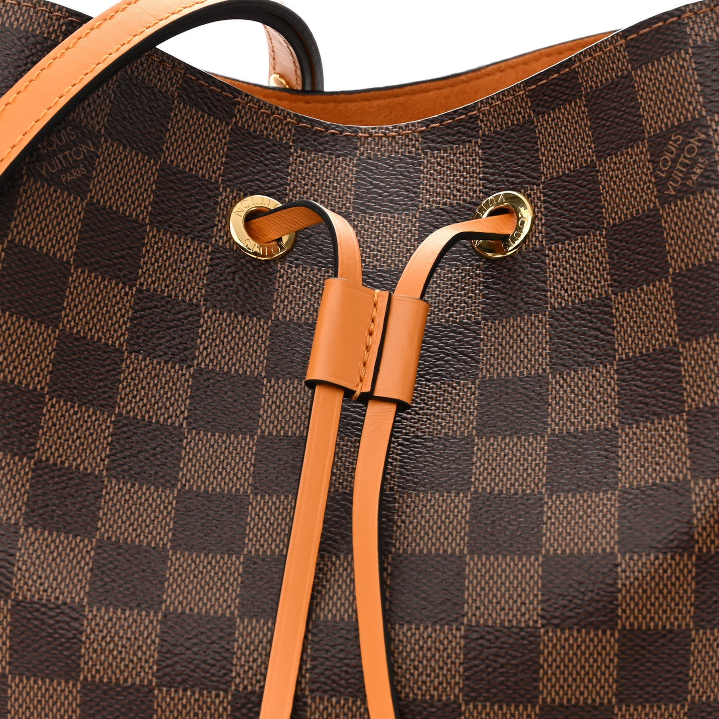 LOUIS VUITTON Damier Ebene Neonoe MM Safran