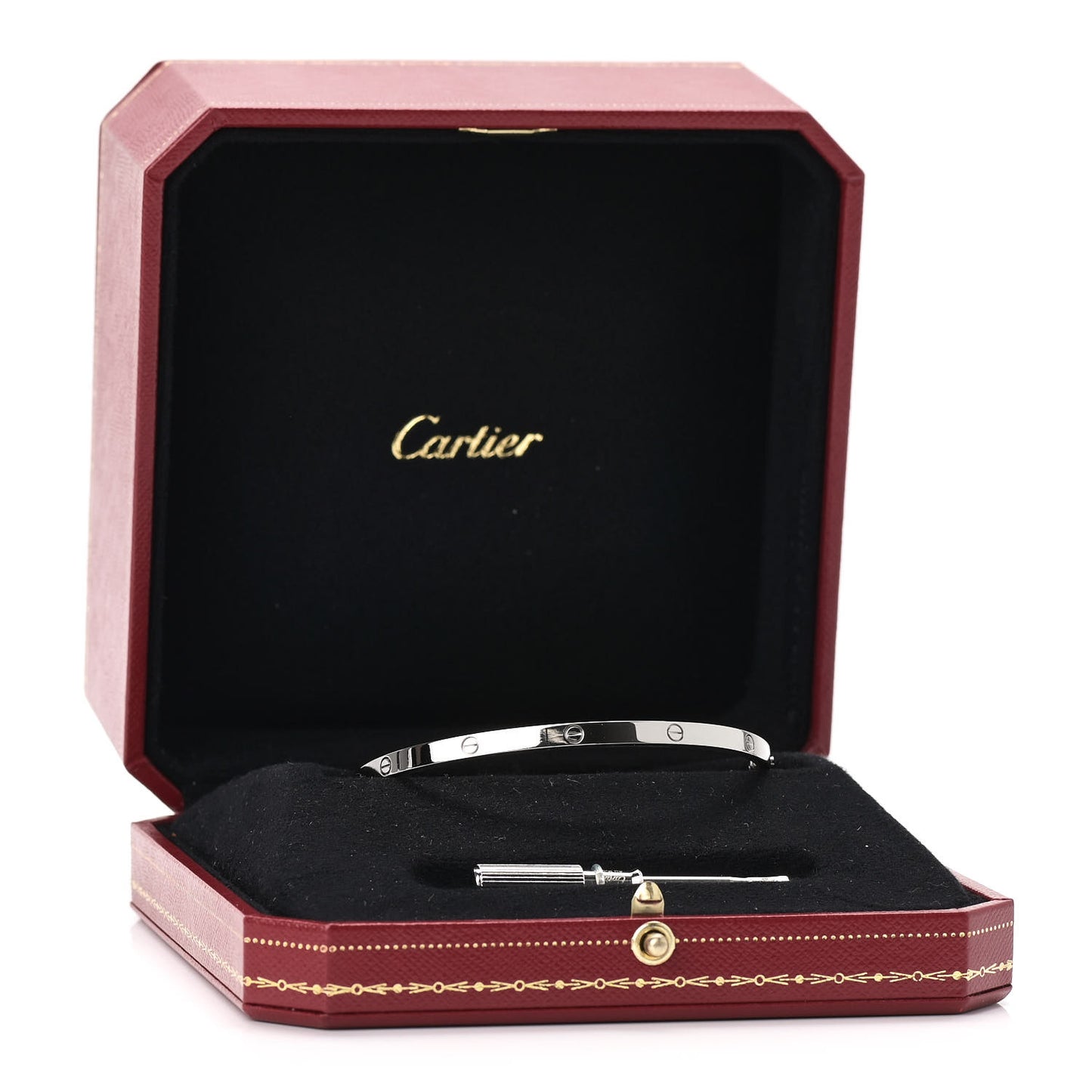 18K White Gold Small LOVE Bracelet 19