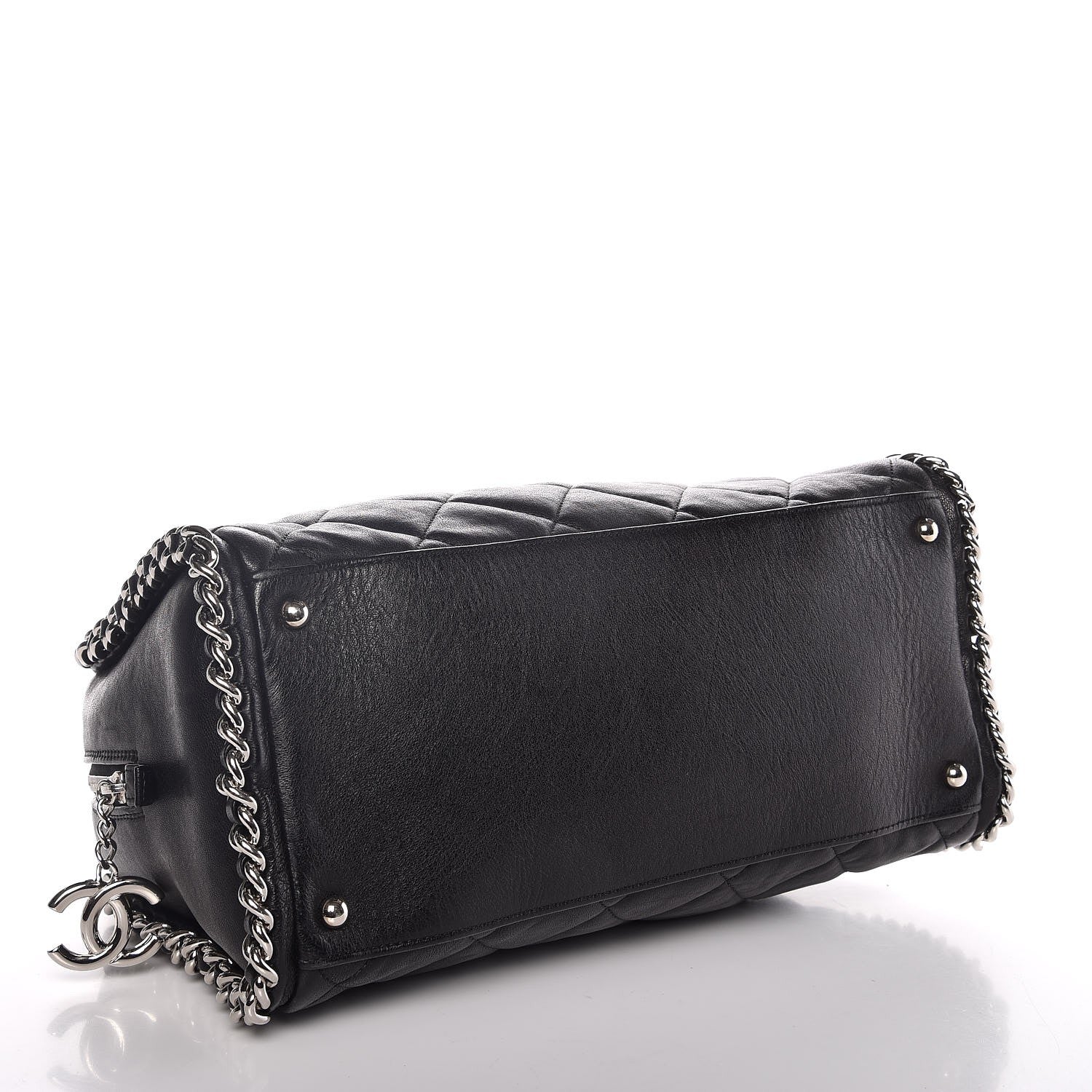 Chanel Calfskin Chain Around Bowler Black 4 of 7