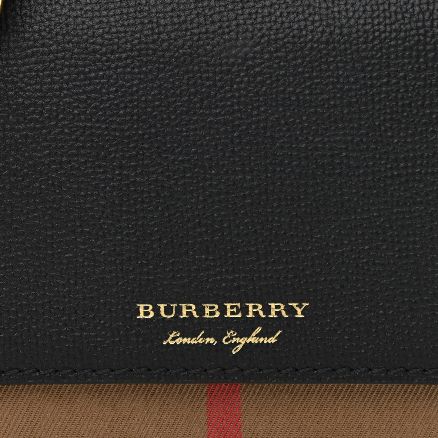 Derby Calfskin House Check Wallet On Chain Black