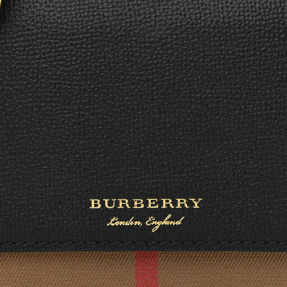 Burberry Derby Calfskin House Check Wallet On Chain Black 8 of 10