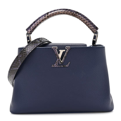 Louis Vuitton Taurillon Snakeskin Capucines BB Dark Blue 1 of 10