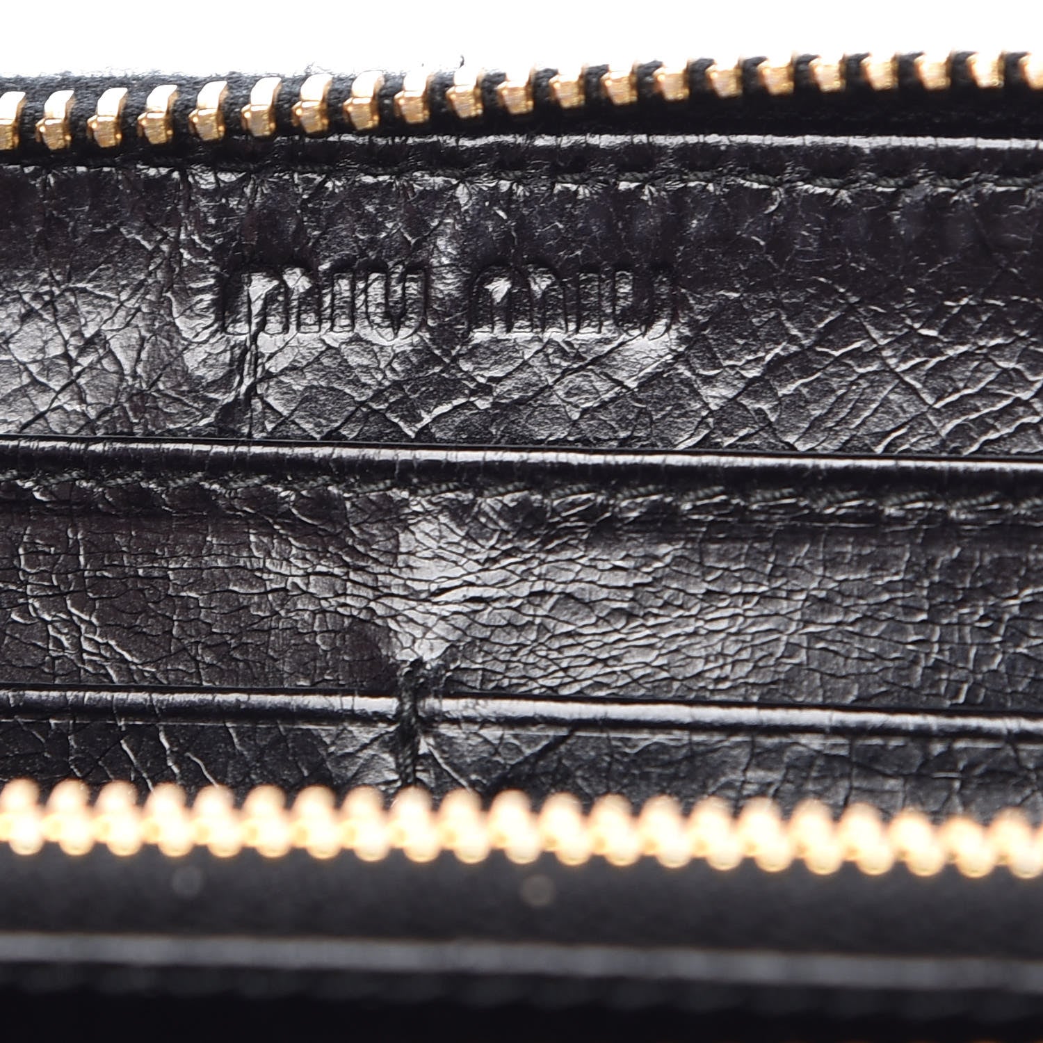 Miu Miu Nappa Matelasse Lux Zip Around Wallet Black 6 of 8