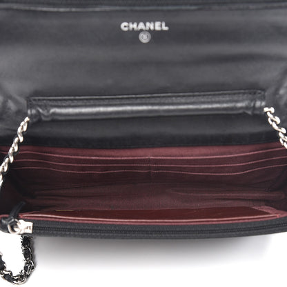 Chanel Lambskin Quilted Wallet On Chain WOC Black 5 of 10