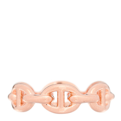 Hermes 18K Rose Gold PM Chaine D'Ancre Enchainee Ring 52 6 1 of 6