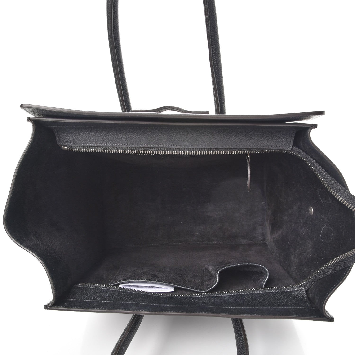 Celine Drummed Calfskin Mini Luggage Black 5 of 8