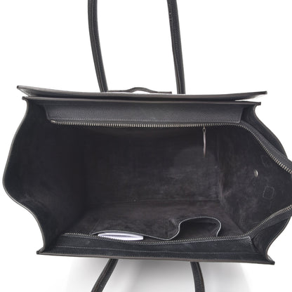 Celine Drummed Calfskin Mini Luggage Black 5 of 8