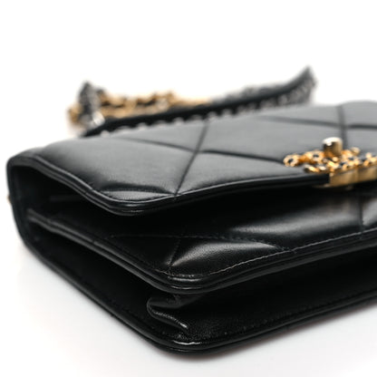 Chanel Lambskin Quilted Chanel 19 Wallet On Chain WOC Black 10 of 12