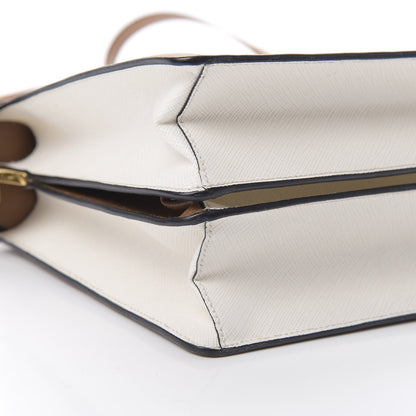 Prada Saffiano Crossbody Bag Caramel Bianco 9 of 12