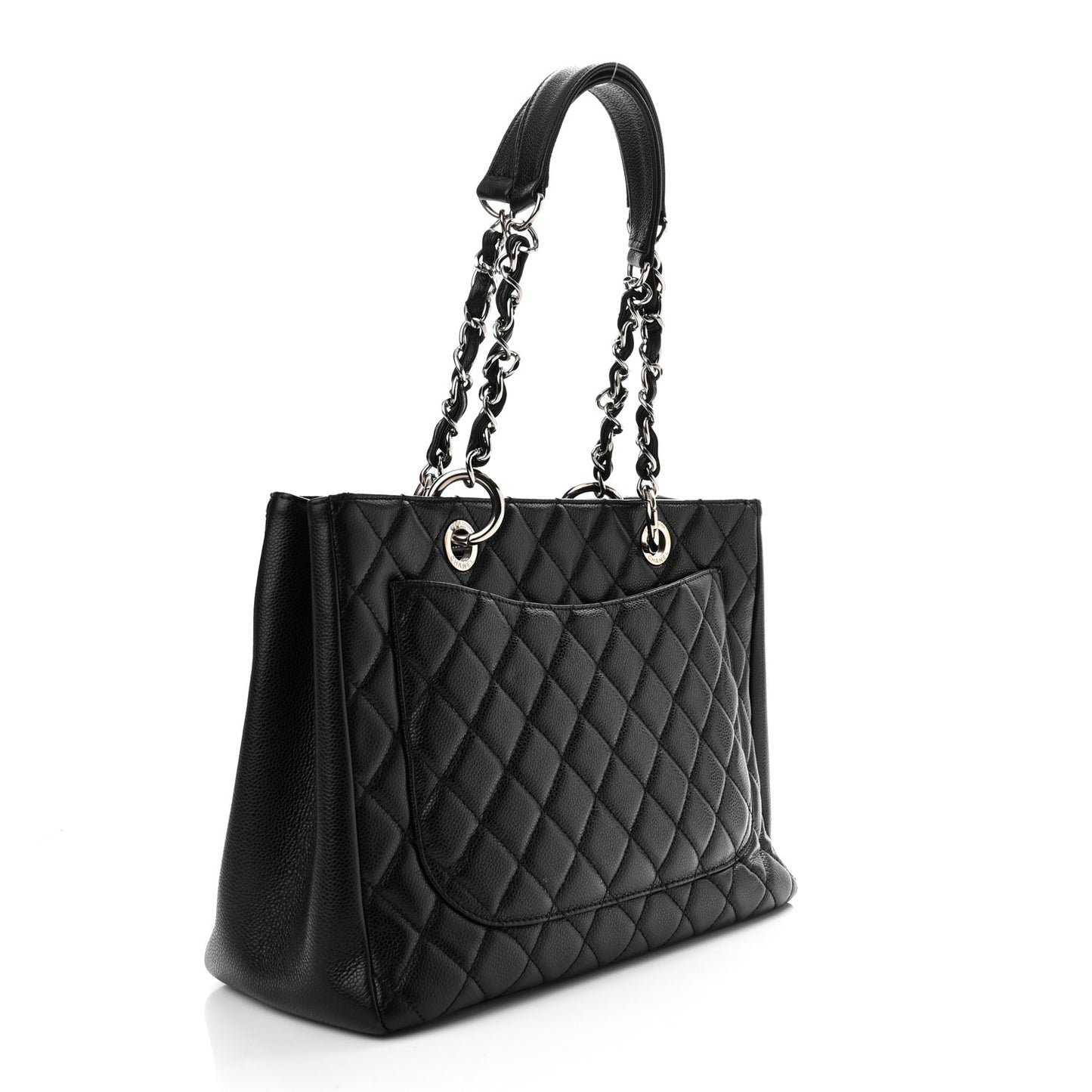 Caviar Quilted Grand Shopping Tote GST Black