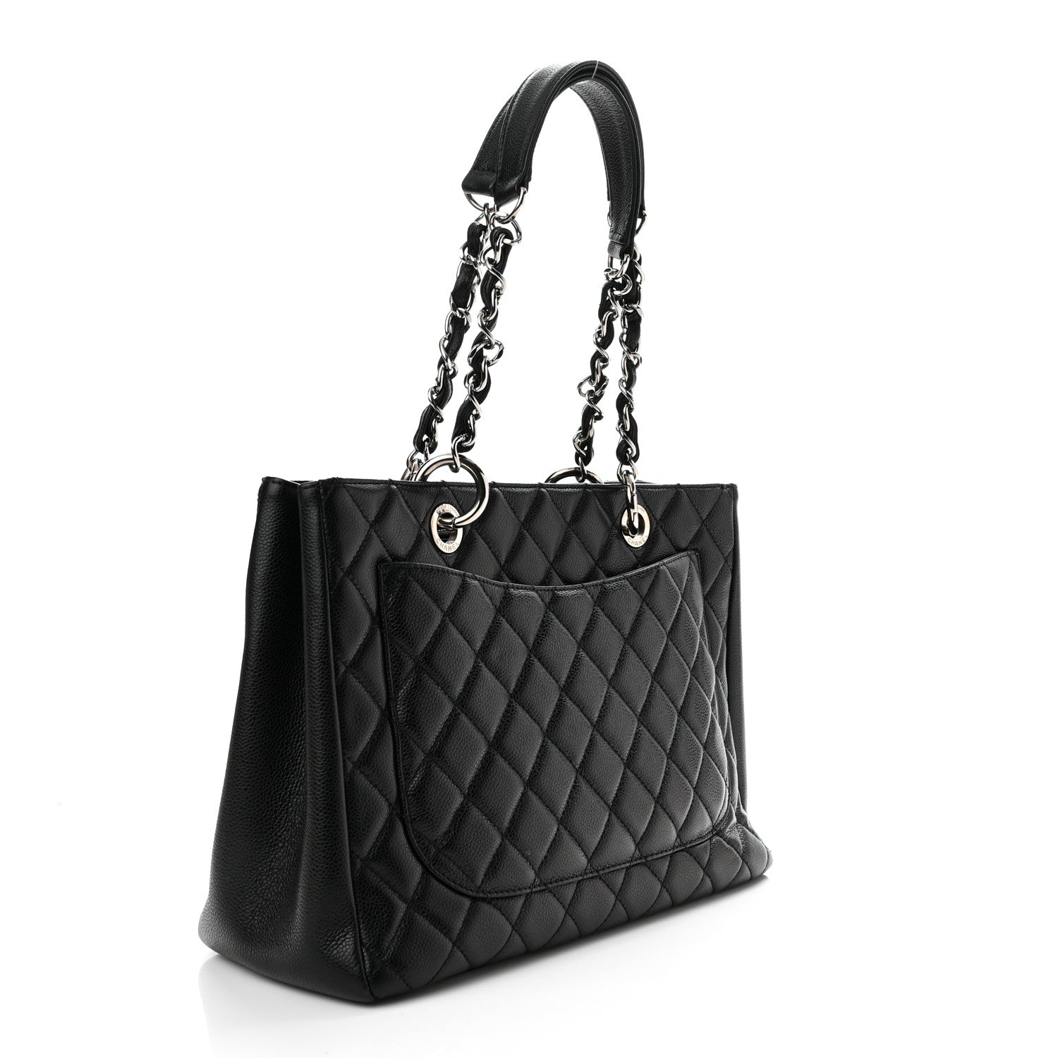 Chanel Caviar Quilted Grand Shopping Tote GST Black 3 of 10