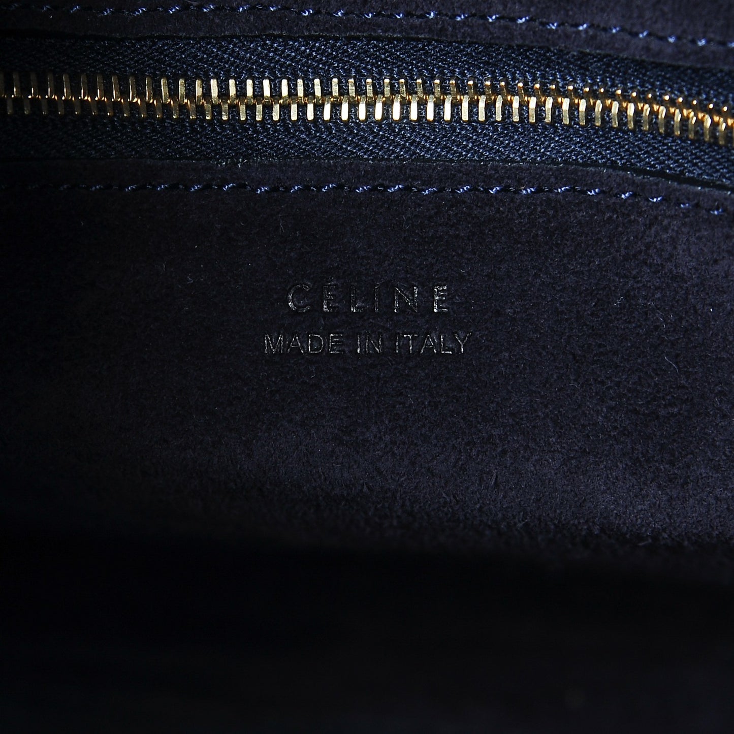 Soft Grained Calfskin Sangle Bucket Bag Navy Blue