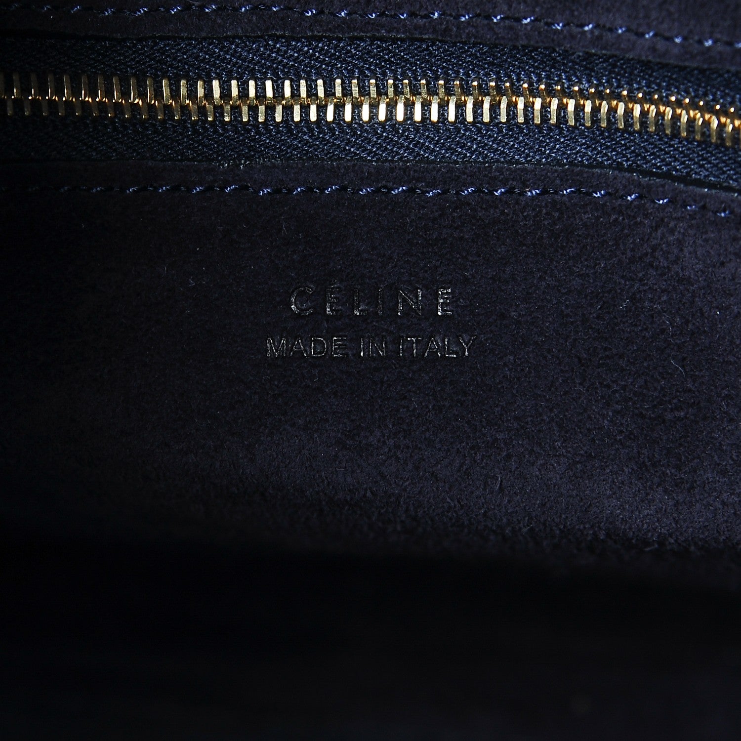 Celine Soft Grained Calfskin Sangle Bucket Bag Navy Blue 6 of 6