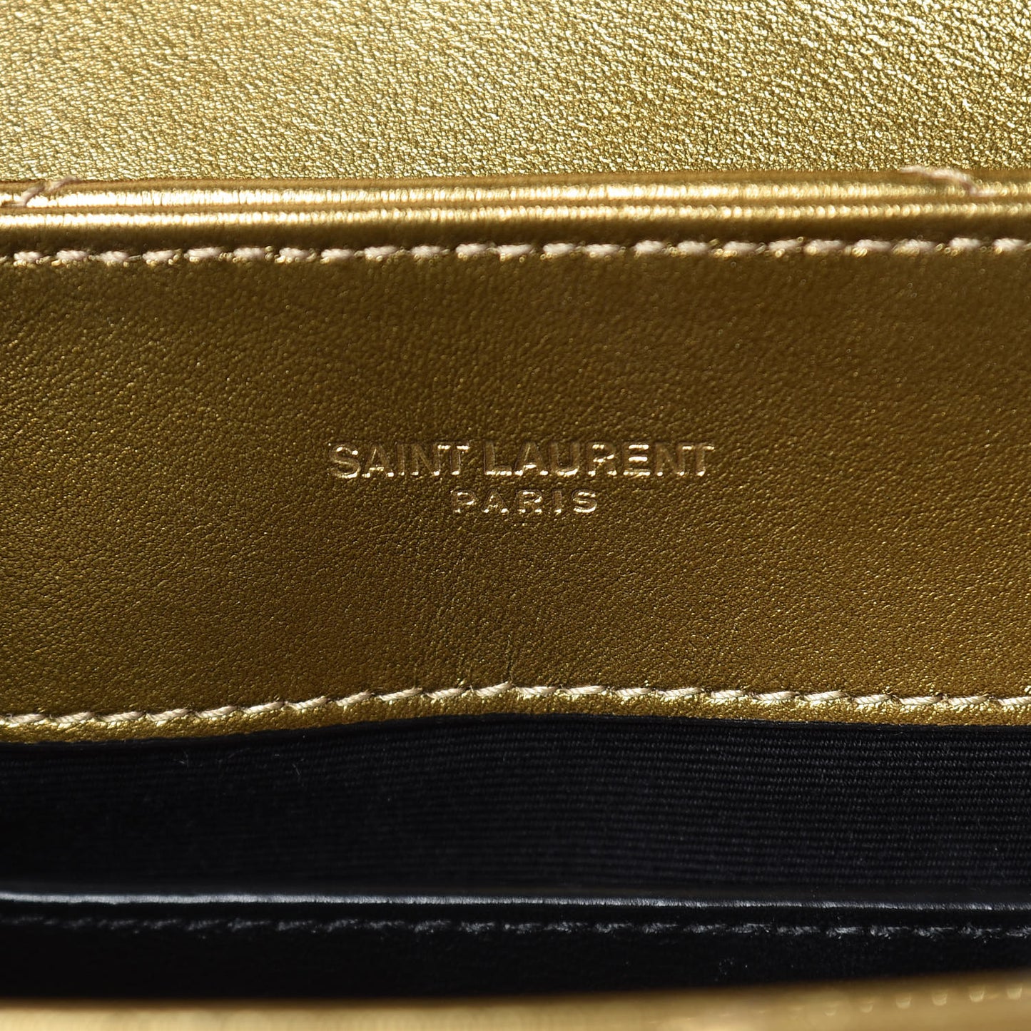 Metallic Calfskin Y Quilted Small Loulou Monogram Chain Satchel Gold
