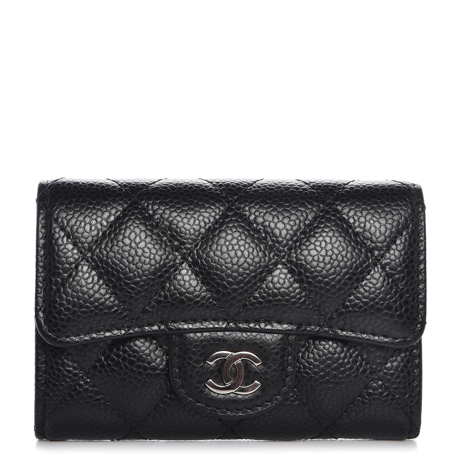 Chanel Caviar Quilted Flap Card Holder Black 1 of 8