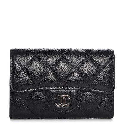 Chanel Caviar Quilted Flap Card Holder Black 1 of 8
