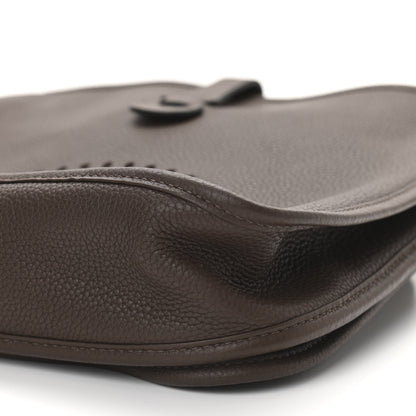 Hermes Taurillon Clemence Evelyne III PM Chocolate 10 of 10