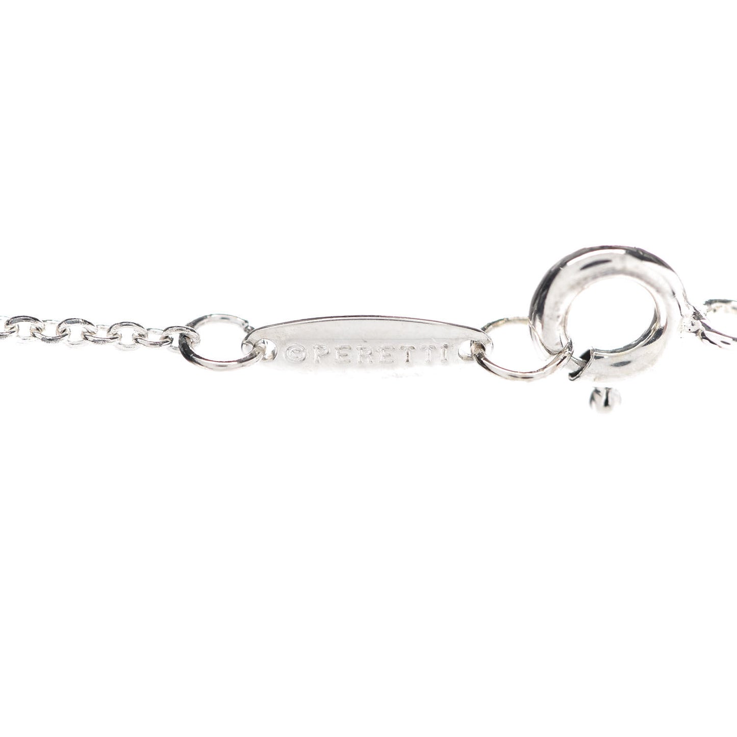 Sterling Silver 22mm Elsa Peretti Teardrop Pendant Necklace
