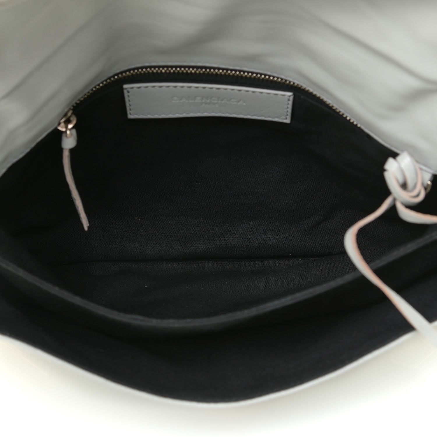 Balenciaga Agneau Gold Metallic Edge Hardware Envelope Strap Clutch Gris 6 of 8