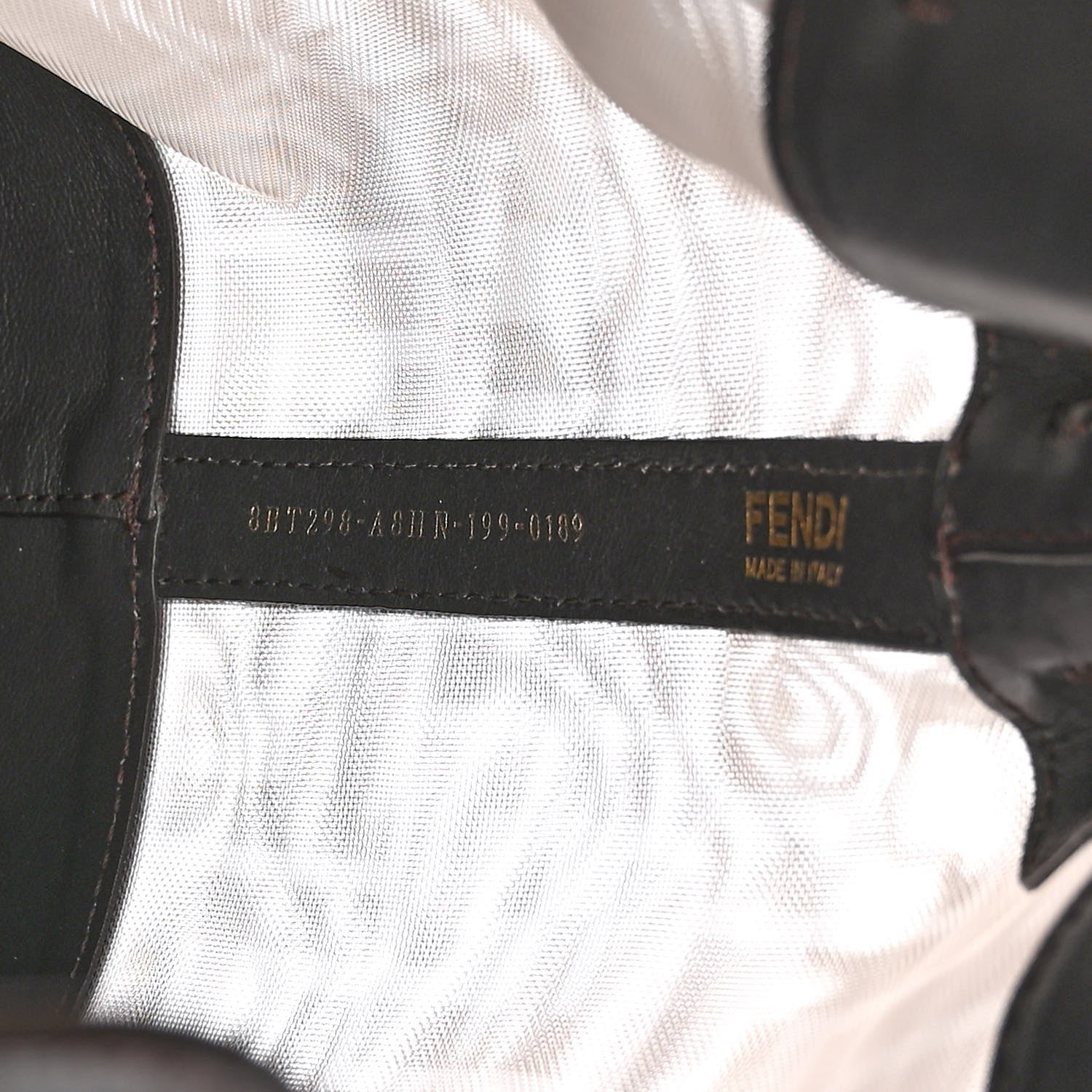 Fendi Mesh Vitello Grace F is Fendi FF 1974 Grande Mon Tresor Bucket Bag Azzurro Black Ebano 7 of 10